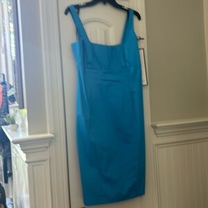 Calvin Klein sheath sundress turquoise blue size 10